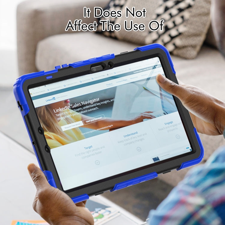 For Samsung Galaxy Tab S8 / S7 Silicone Hybrid PC Tablet Protective Case(Dark Blue+Black) - Galaxy Tab S8 Cases by buy2fix | Online Shopping UK | buy2fix