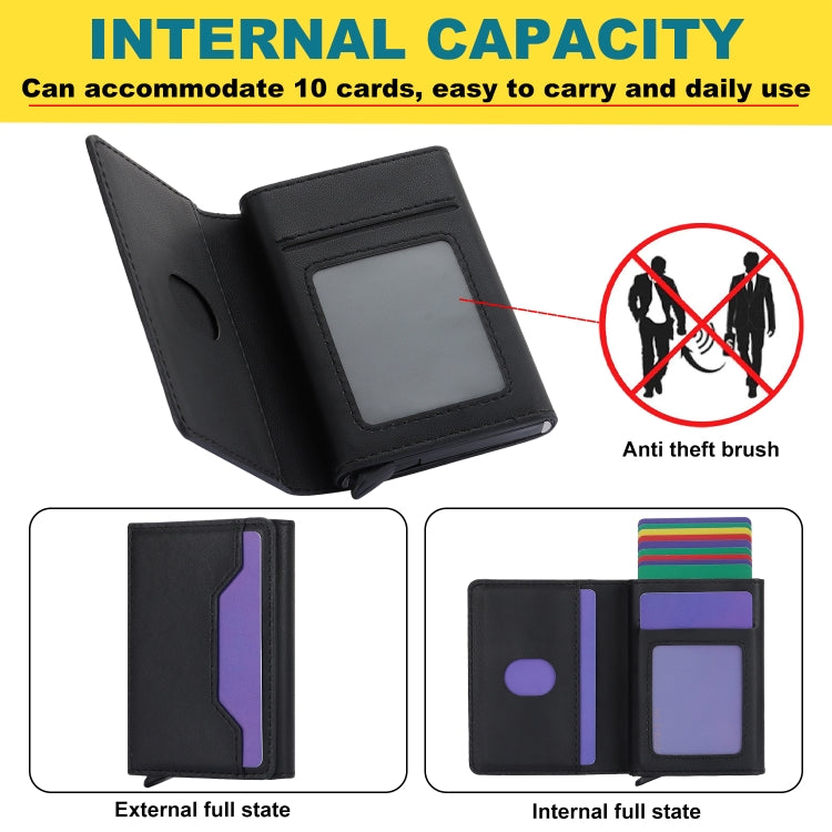 For iPhone 15 Pro RFID Anti-theft Detachable Card Bag Leather Phone Case(Black) - iPhone 15 Pro Cases by buy2fix | Online Shopping UK | buy2fix