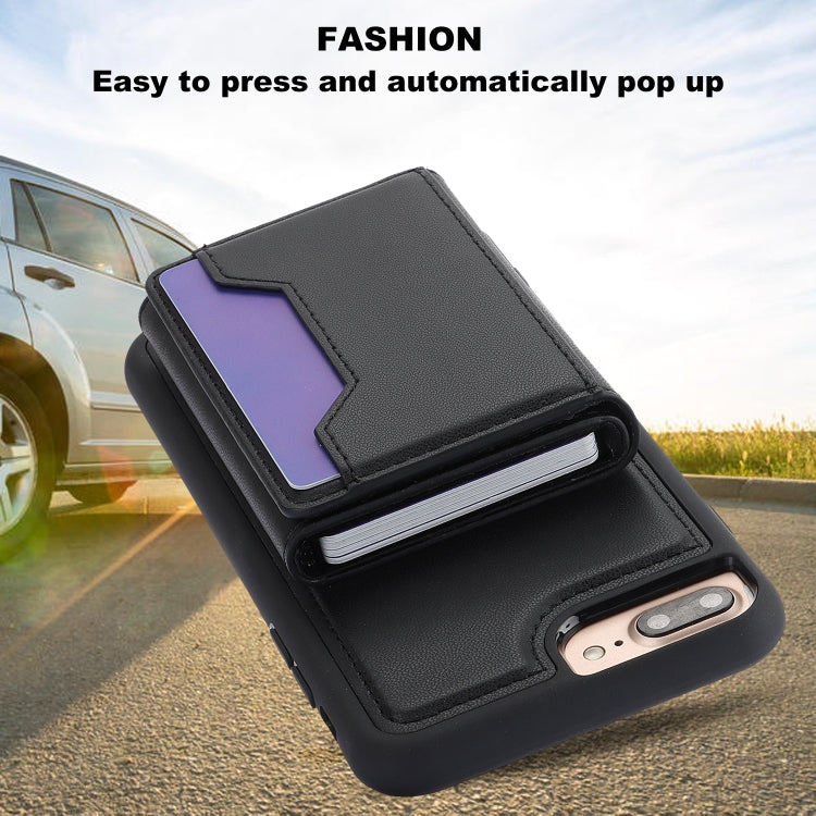 For iPhone 7 Plus / 8 Plus RFID Anti-theft Detachable Card Bag Leather Phone Case(Black) - More iPhone Cases by buy2fix | Online Shopping UK | buy2fix