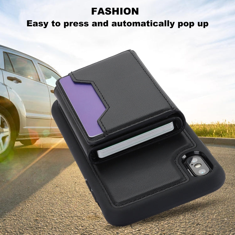 For iPhone XS Max RFID Anti-theft Detachable Card Bag Leather Phone Case(Black) - More iPhone Cases by buy2fix | Online Shopping UK | buy2fix