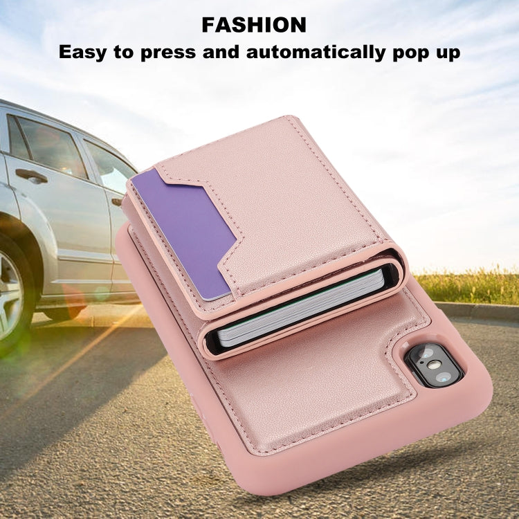 For iPhone XS Max RFID Anti-theft Detachable Card Bag Leather Phone Case(Pink) - More iPhone Cases by buy2fix | Online Shopping UK | buy2fix