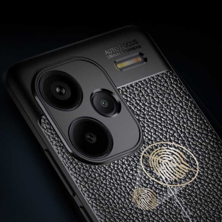 For Xiaomi Redmi Note 13 Pro+ Litchi Texture Shockproof TPU Phone Case(Black) by buy2fix