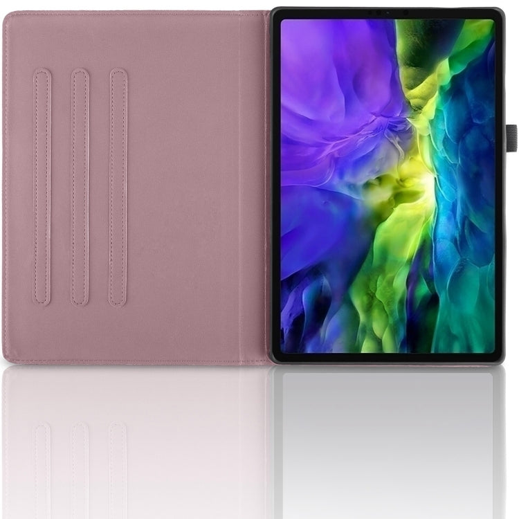 For iPad Pro 12.9 2022 / 2021 / 2020 Tree Life Embossed Rotation Leather Smart Tablet Case(Rose Gold) - iPad Pro 12.9 (2022/2021) Cases by buy2fix | Online Shopping UK | buy2fix