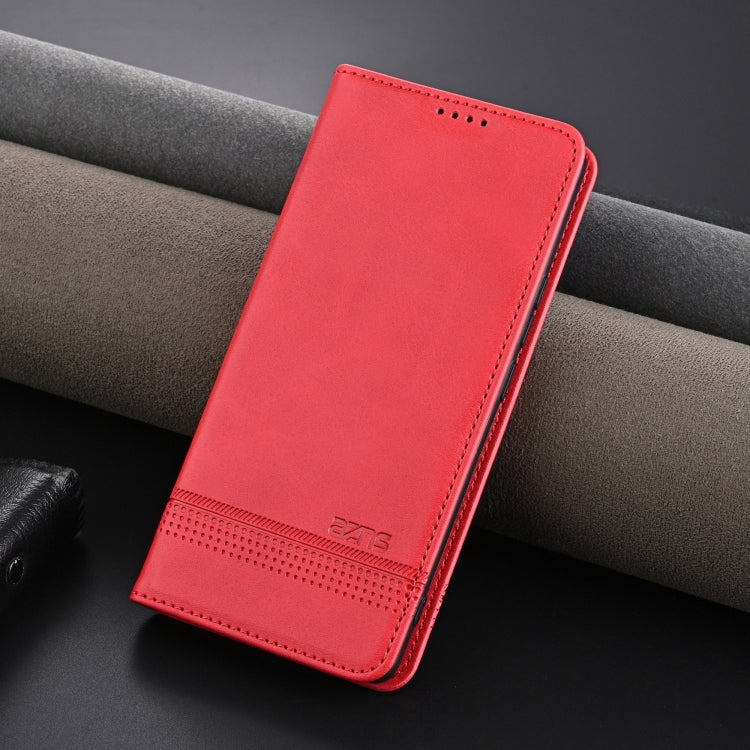 For OPPO Reno12 Pro Global AZNS Magnetic Calf Texture Flip Leather Phone Case(Red) - OPPO Cases by AZNS | Online Shopping UK | buy2fix
