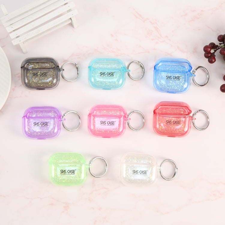 For AirPods Pro Flash Diamond Epoxy Bluetooth Earphone Protective Case(Green) by buy2fix