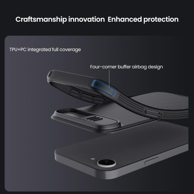 For iPhone 16e NILLKIN CamShield Pro PC Phone Case(Black) - iPhone 16e Cases by NILLKIN | Online Shopping UK | buy2fix