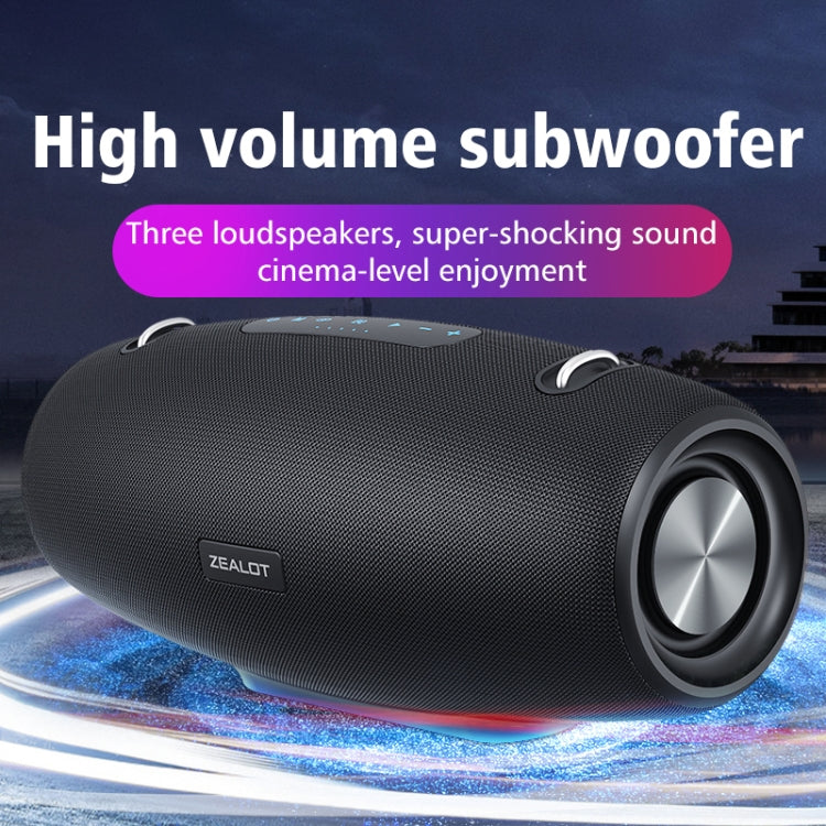 Zealot S67 60W High Power Portable Wireless Bluetooth Speaker(Black) - Desktop Speaker by ZEALOT | Online Shopping UK | buy2fix