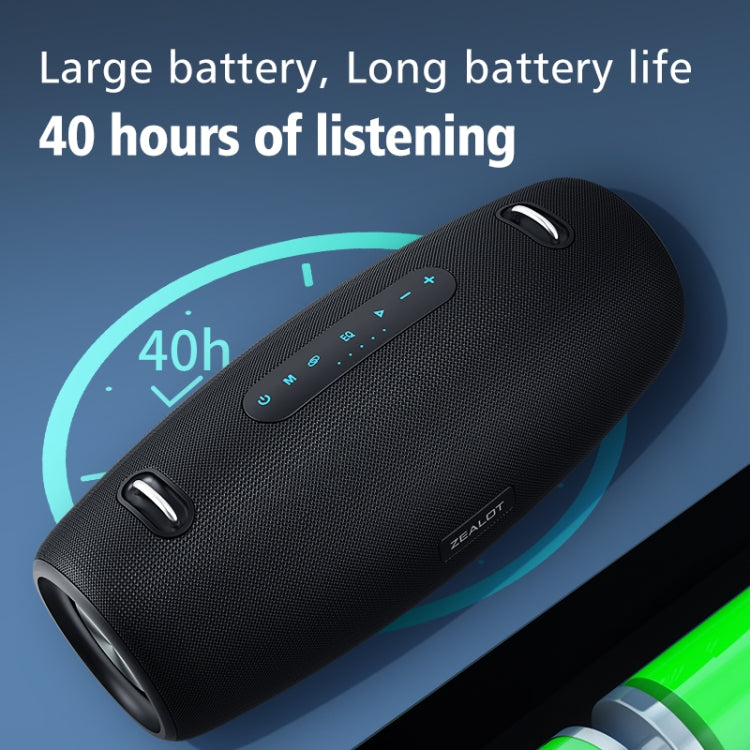 Zealot S67 60W High Power Portable Wireless Bluetooth Speaker(Black) - Desktop Speaker by ZEALOT | Online Shopping UK | buy2fix