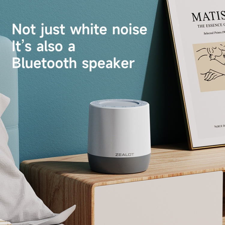 Zealot Z6 3 in 1 White Noise Sleep Aid Bluetooth Speaker with Night Light Function(White) - Desktop Speaker by ZEALOT | Online Shopping UK | buy2fix