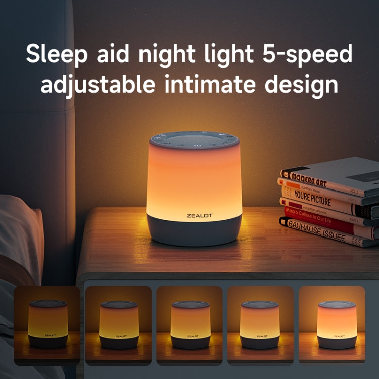 Zealot Z6 3 in 1 White Noise Sleep Aid Bluetooth Speaker with Night Light Function(White) - Desktop Speaker by ZEALOT | Online Shopping UK | buy2fix