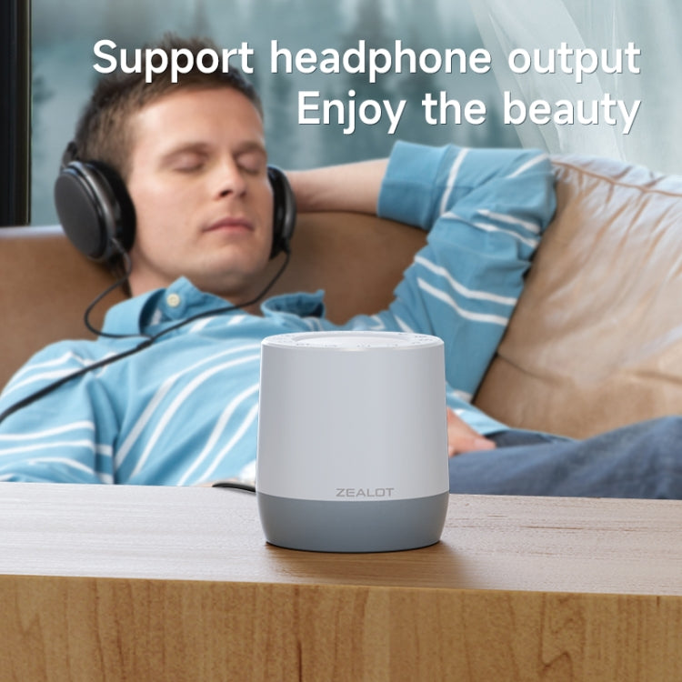 Zealot Z6 3 in 1 White Noise Sleep Aid Bluetooth Speaker with Night Light Function(White) - Desktop Speaker by ZEALOT | Online Shopping UK | buy2fix