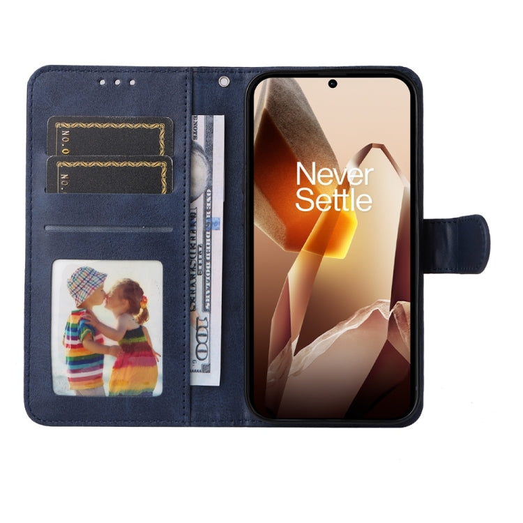 For OnePlus 13 Classic Calf Texture Flip Leather Phone Case(Blue) - OnePlus Cases by buy2fix | Online Shopping UK | buy2fix