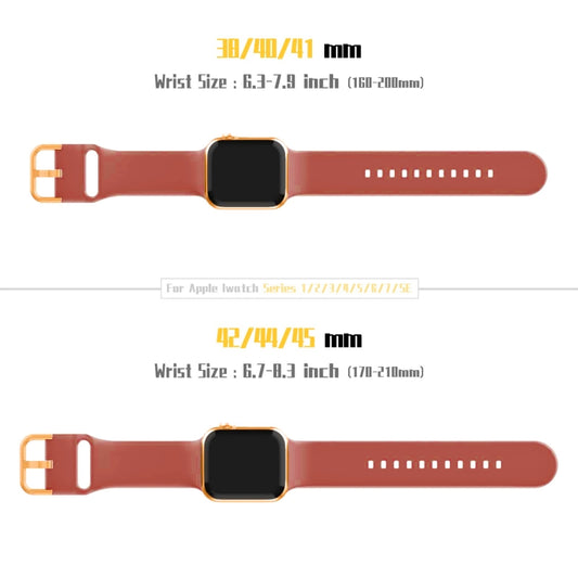 For Apple Watch Series 8 41mm Pin Buckle Silicone Watch Band(Coral) by buy2fix