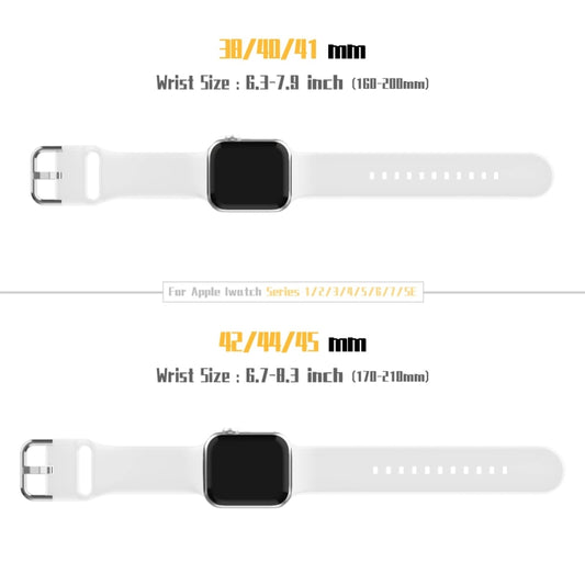 For Apple Watch Series 4 40mm Pin Buckle Silicone Watch Band(White) by buy2fix