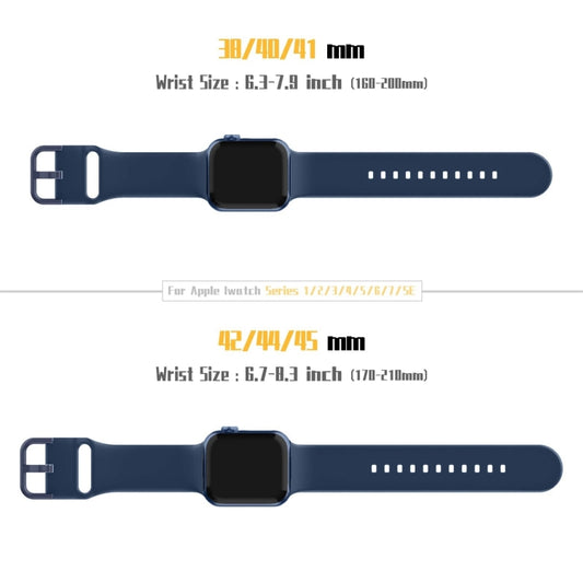 For Apple Watch Series 10 42mm Pin Buckle Silicone Watch Band(Abyss Blue) - Watch Bands by buy2fix | Online Shopping UK | buy2fix