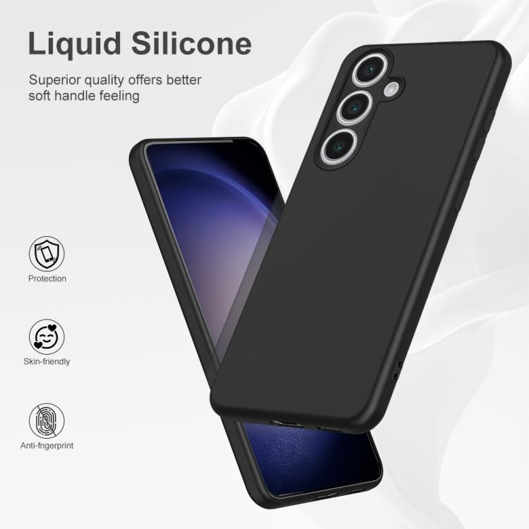 For Samsung Galaxy S23 FE 5G MagSafe Magnetic Liquid Silicone Phone Case(Black) - Galaxy S23 FE 5G Cases by buy2fix | Online Shopping UK | buy2fix