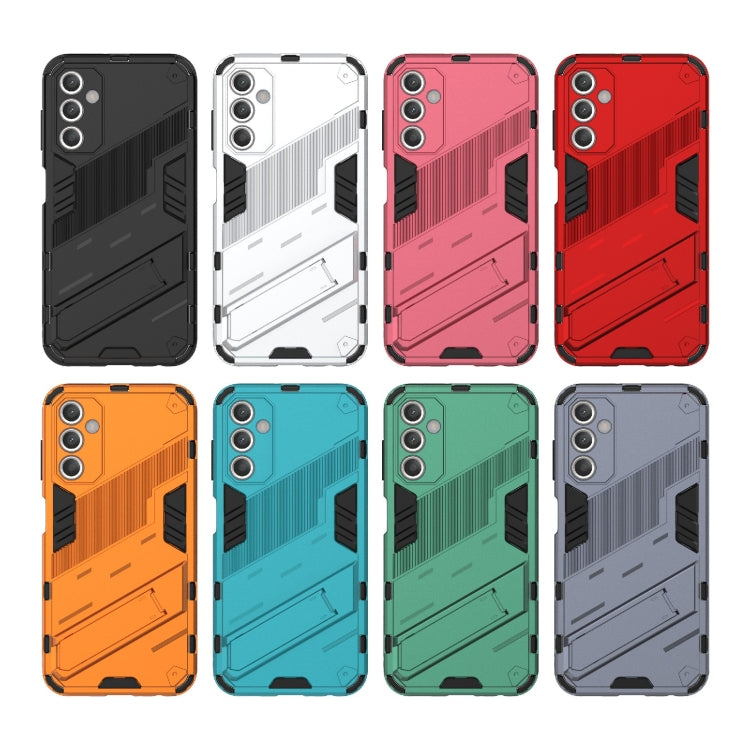 For Samsung Galaxy A25 5G Punk Armor 2 in 1 PC + TPU Shockproof Phone Case with Invisible Holder(Blue) by buy2fix
