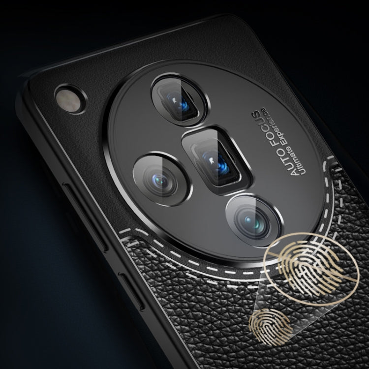 For OPPO Find X7 Ultra Litchi Texture Shockproof TPU Phone Case(Blue) - Find X7 Ultra Cases by buy2fix | Online Shopping UK | buy2fix