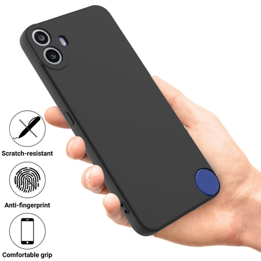 For Nothing CMF Phone 1 Solid Color Liquid Silicone Dropproof Full Coverage Phone Case(Black) - Nothing Cases by buy2fix | Online Shopping UK | buy2fix