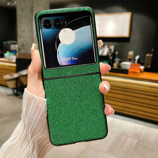 For Motorola Razr 40 Ultra Gradient Color Glitter Shockproof Protective Phone Case(Green) by buy2fix