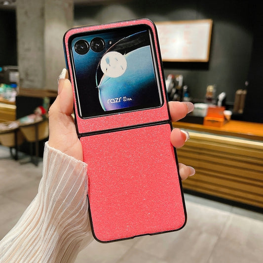 For Motorola Razr 40 Ultra Gradient Color Glitter Shockproof Protective Phone Case(Rose Red) by buy2fix