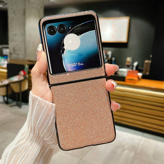For Motorola Razr 40 Ultra Gradient Color Glitter Shockproof Protective Phone Case(Rose Gold) by buy2fix