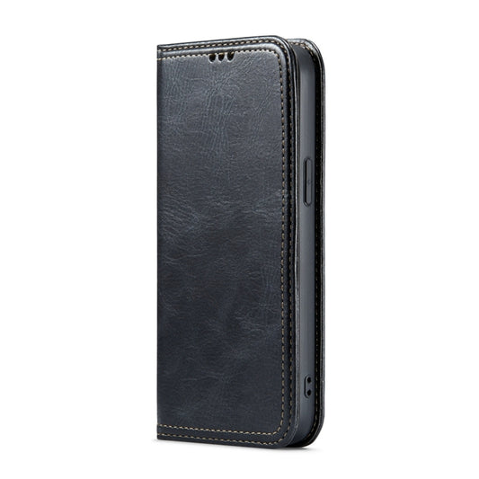 For iPhone 15 Plus Fierre Shann Vintage Bark Texture Wallet Leather Phone Case(Black) - iPhone 15 Plus Cases by FIERRE SHANN | Online Shopping UK | buy2fix