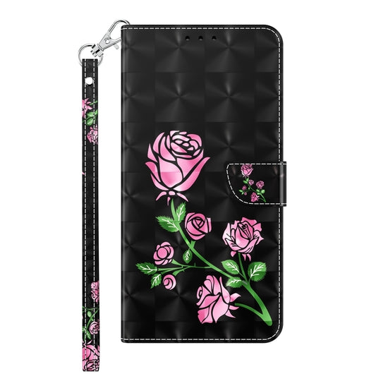 For Samsung Galaxy A05s 3D Painted Leather Phone Case(Rose) by buy2fix