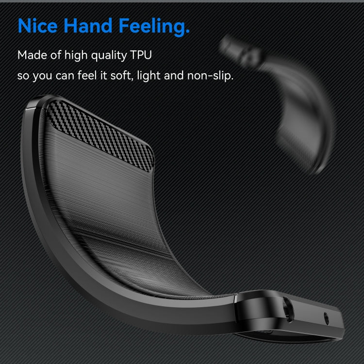 For Xiaomi Redmi Note 13 Pro 5G Brushed Texture Carbon Fiber TPU Phone Case(Black) - Xiaomi Cases by buy2fix | Online Shopping UK | buy2fix