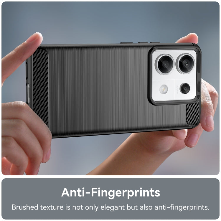 For Xiaomi Redmi Note 13 Pro 5G Brushed Texture Carbon Fiber TPU Phone Case(Black) - Xiaomi Cases by buy2fix | Online Shopping UK | buy2fix