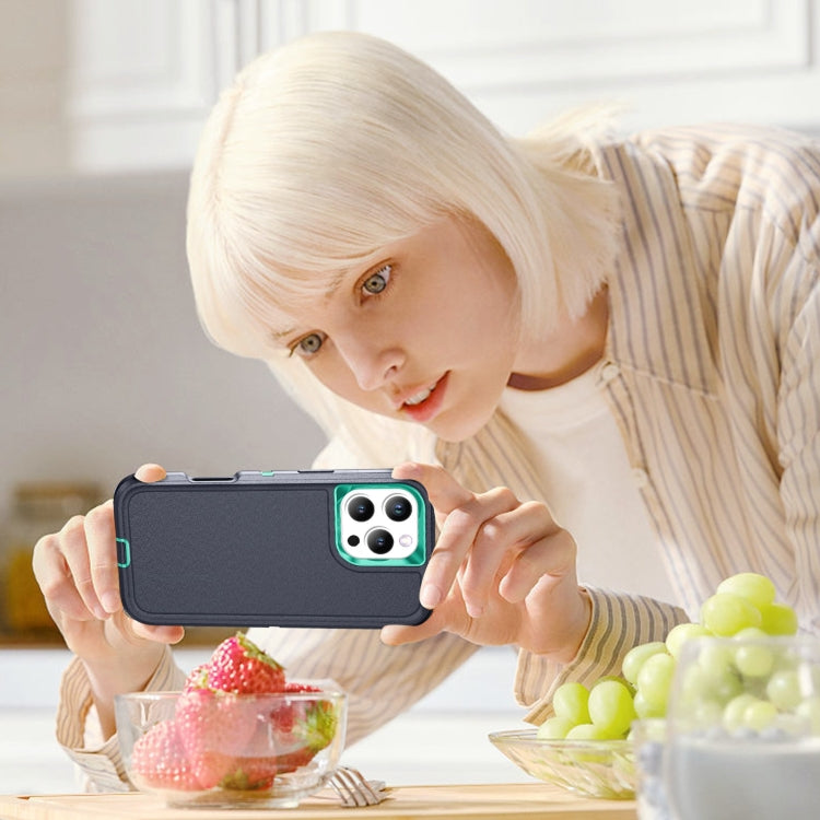 For iPhone 16 Pro Life Waterproof Rugged Phone Case(Dark Blue + Light Blue) by buy2fix