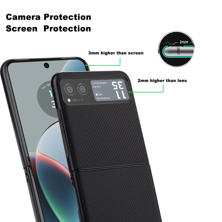 For Motorola Razr 40 ViLi TC Series Kevlar Carbon Fiber Texture Phone Case(Black) - Motorola Cases by ViLi | Online Shopping UK | buy2fix