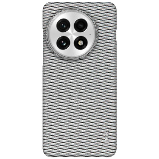 For OnePlus 13 imak Ruiyi Series Cloth Texture PU + PC Phone Case(Light Grey) by imak