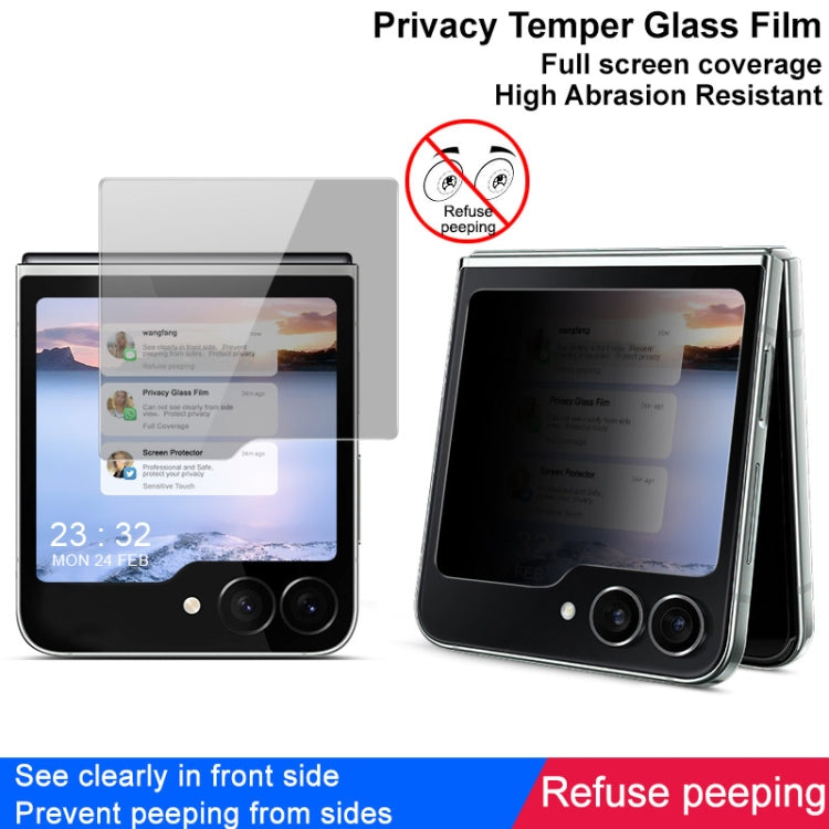 For Samsung Galaxy Z Flip6 / Flip7 FE imak HD Full Screen Anti-spy Tempered Glass Protective Film External Screen Version - Galaxy Z Flip6 5G Cases by imak | Online Shopping UK | buy2fix