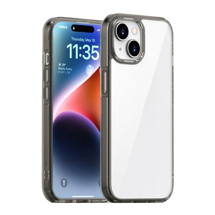For iPhone 15 iPAKY Aurora Series Shockproof PC + TPU Protective Phone Case(Transparent Black) - iPhone 15 Cases by iPAKY | Online Shopping UK | buy2fix