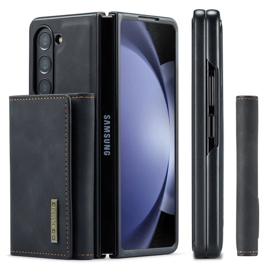 For Samsung Galaxy Z Fold5 DG.MING M1 Series 3-Fold Multi Card Wallet + Magnetic Phone Case(Black) by DG.MING