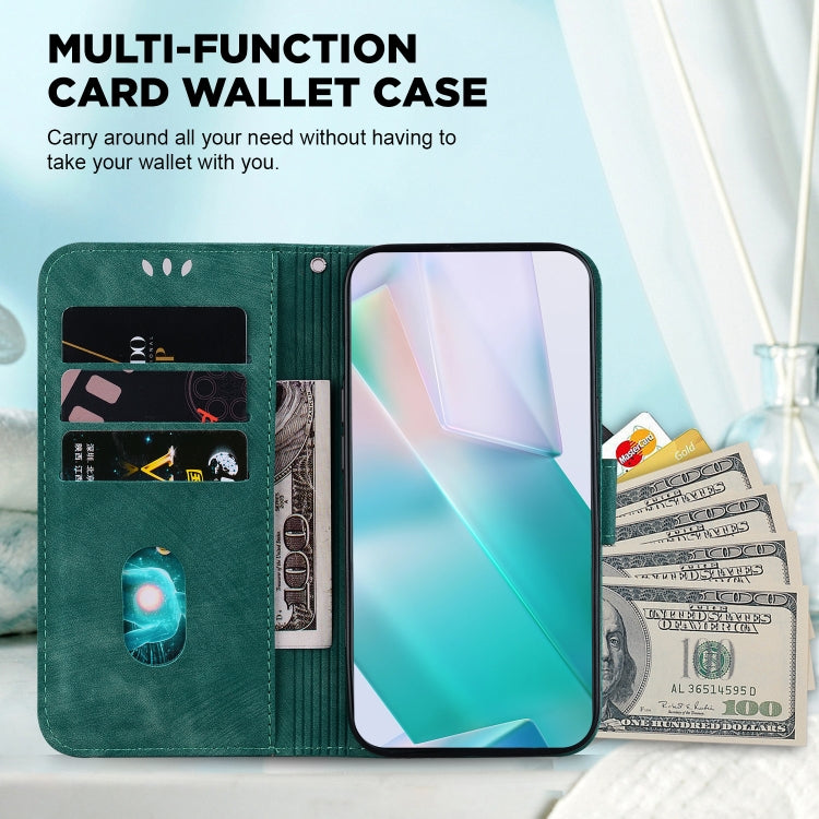 For Motorola Moto G Power 5G 2024 Little Tiger Embossed Leather Phone Case(Green) by buy2fix