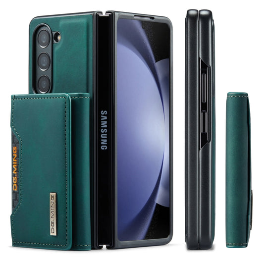 For Samsung Galaxy Z Fold5 DG.MING M2 Series 3-Fold Multi Card Bag + Magnetic Phone Case(Green) by DG.MING