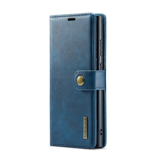 For Samsung Galaxy S24 Ultra 5G DG.MING Crazy Horse Texture Detachable Magnetic Leather Case(Blue) by DG.MING