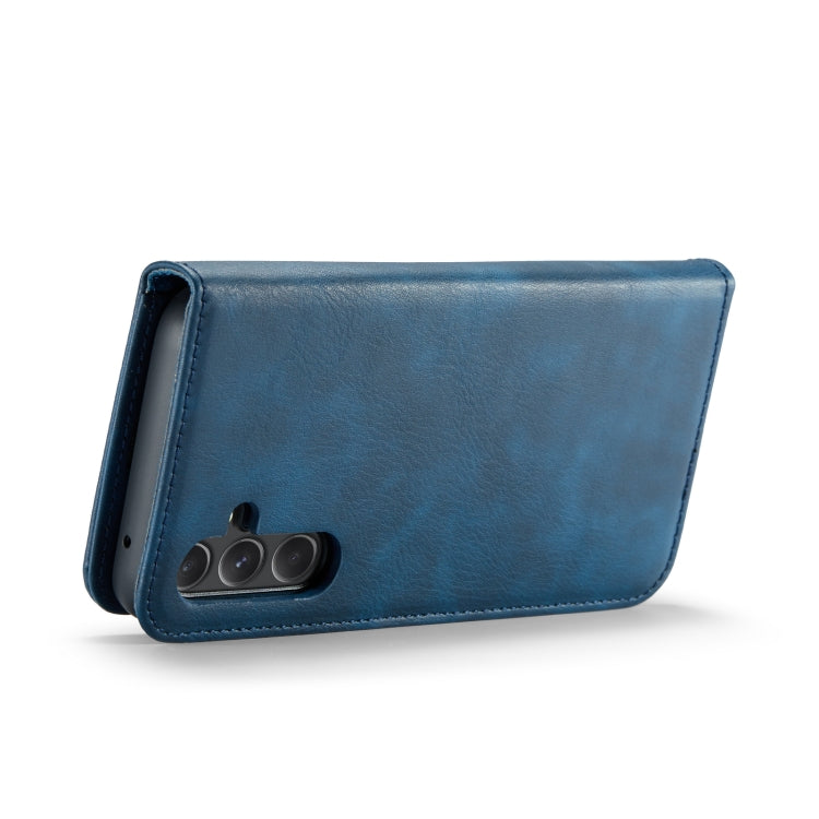 For Samsung Galaxy A35 5G DG.MING Crazy Horse Texture Detachable Magnetic Leather Case(Blue) by DG.MING