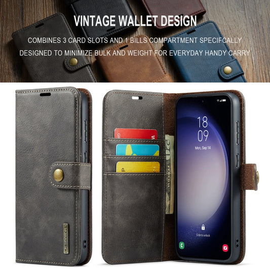 For Samsung Galaxy A55 5G DG.MING Crazy Horse Texture Detachable Magnetic Leather Case(Grey) by DG.MING