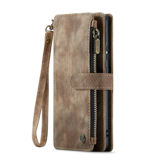For Samsung Galaxy A24 4G CaseMe C30 Card Slots Zipper Wallet Leather Phone Case(Brown) by CaseMe