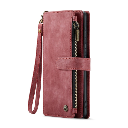 For Samsung Galaxy A35 5G CaseMe C30 Card Slots Zipper Wallet Leather Phone Case(Red) by CaseMe