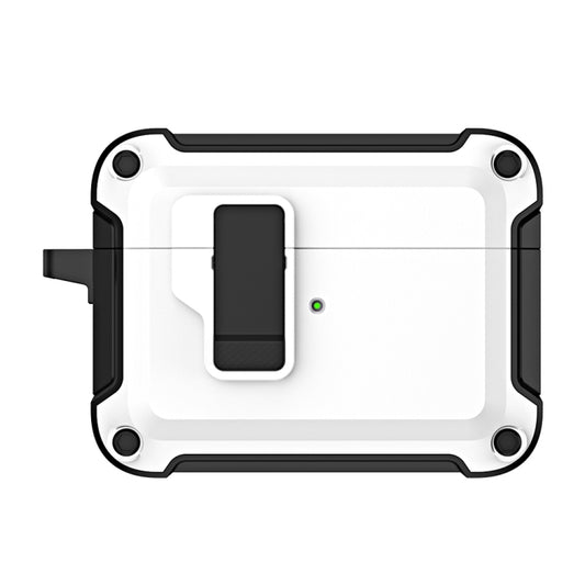 For AirPods Pro 2 TPU + PC Wireless Bluetooth Earphone Protective Case with Switch Lock & Hook(White) by buy2fix