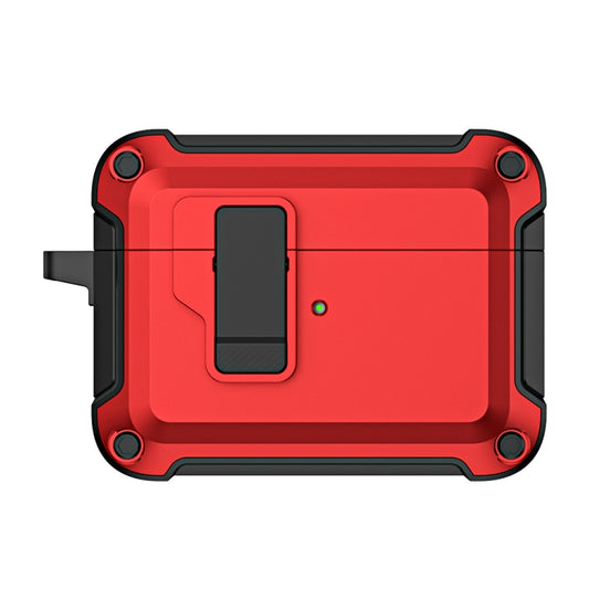 For AirPods Pro 2 TPU + PC Wireless Bluetooth Earphone Protective Case with Switch Lock & Hook(Red) by buy2fix