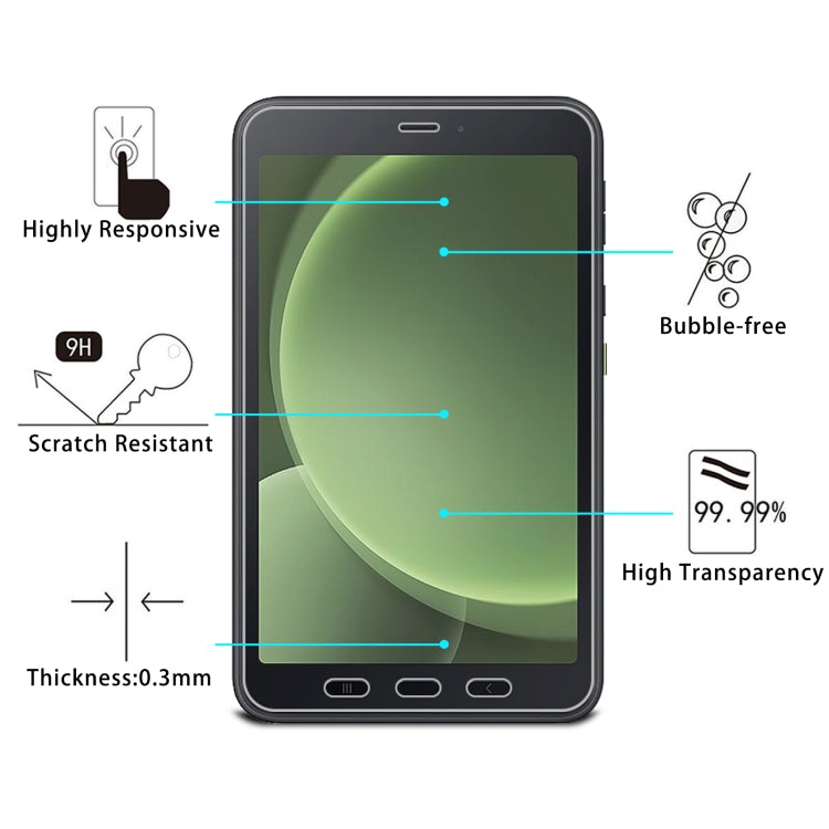 For Samsung Galaxy Tab Active6 / Active5 9H 0.3mm Explosion-proof Tempered Glass Film - For Samsung Tab by buy2fix | Online Shopping UK | buy2fix