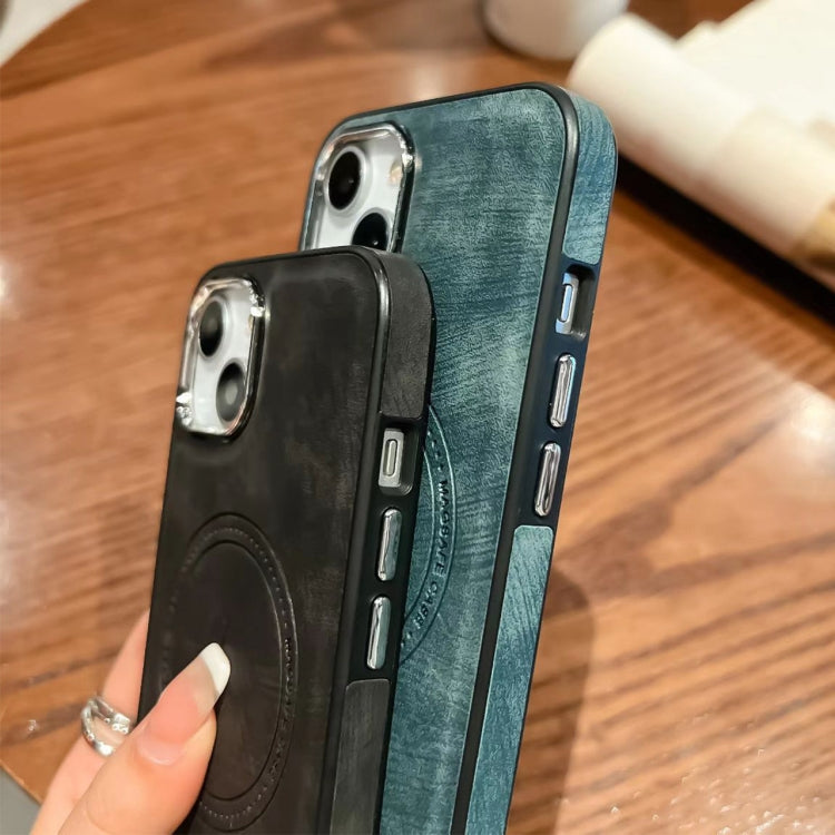 For iPhone 14 Side PU Hybrid TPU Magsafe Phone Case(Black) - iPhone 14 Cases by buy2fix | Online Shopping UK | buy2fix