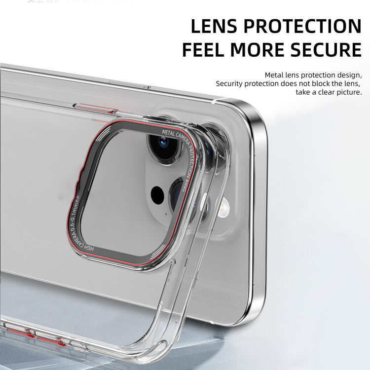 For iPhone 15 iPAKY MG Series Transparent PC+TPU Phone Case(Transparent Black) - iPhone 15 Cases by iPAKY | Online Shopping UK | buy2fix