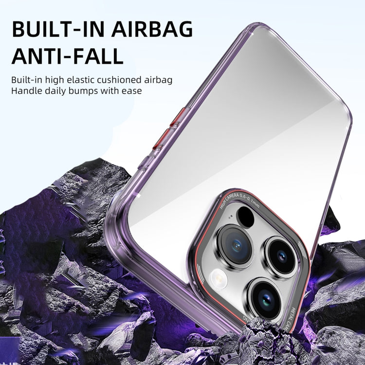 For iPhone 15 Plus iPAKY MG Series Transparent PC+TPU Phone Case(Transparent Blue) - iPhone 15 Plus Cases by iPAKY | Online Shopping UK | buy2fix