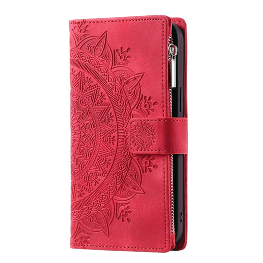 For Samsung Galaxy S23+ 5G Multi-Card Totem Zipper Leather Phone Case(Red) by buy2fix